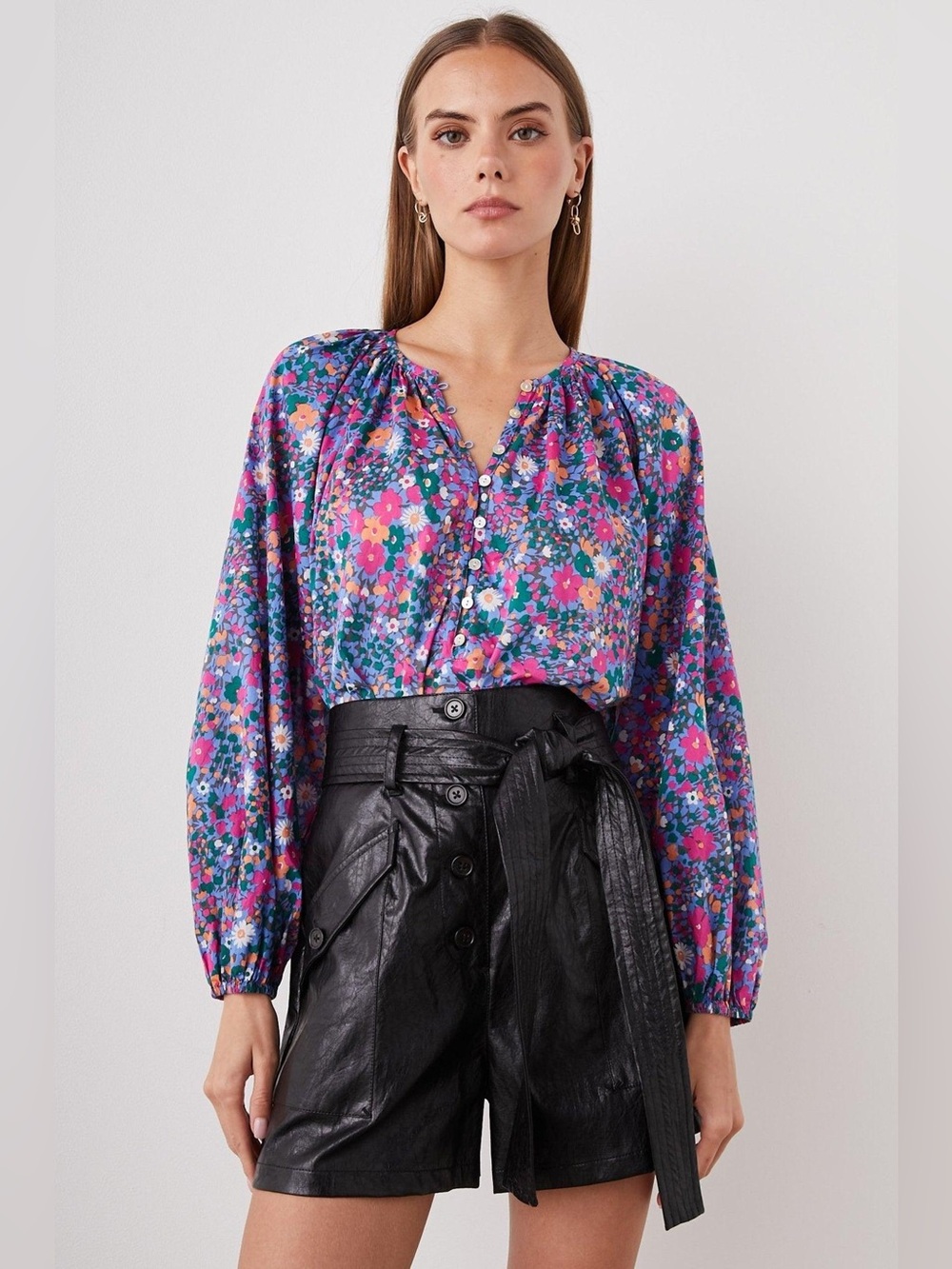 Rails Indi Leilani Floral Top XL NWT Cotton Blouse - Picture 2 of 14